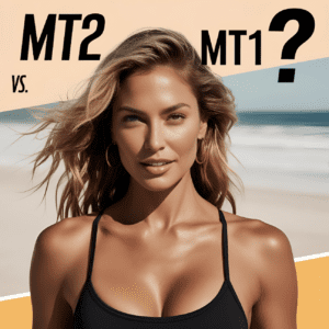 Melanotan 2 and Melanotan 1 comparison illustration