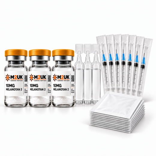 3 Vial Tanning Injection Starter Kit (3 vials, 3 water, 33 pins, 33 swabs)