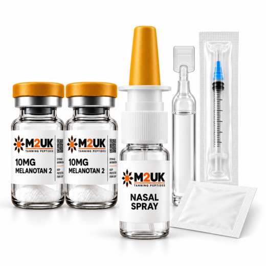 Melanotan 2 Tanning Nasal Spray Kit (1 nasal bottle, 2 vials mt, 1 water, 1 pin, 1 wipe)
